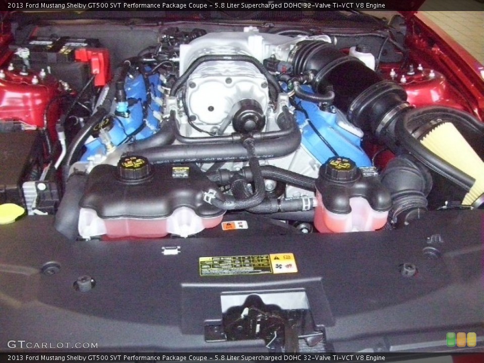 5.8 Liter Supercharged DOHC 32-Valve Ti-VCT V8 Engine for the 2013 Ford Mustang #73143198