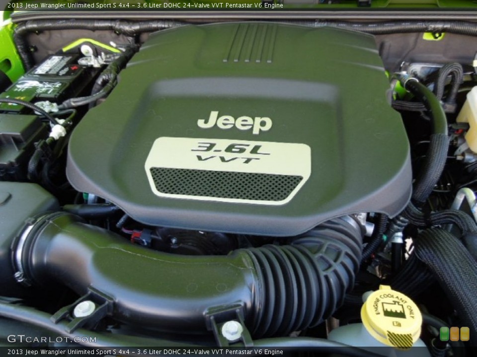 3.6 Liter DOHC 24-Valve VVT Pentastar V6 Engine for the 2013 Jeep Wrangler Unlimited #73290165