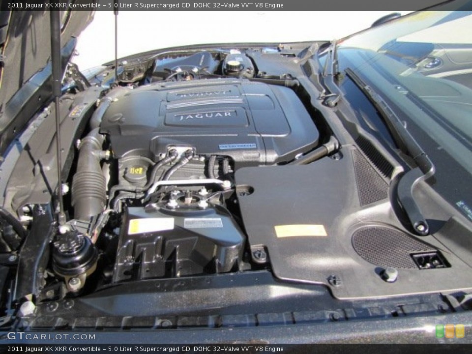 5.0 Liter R Supercharged GDI DOHC 32-Valve VVT V8 2011 Jaguar XK Engine