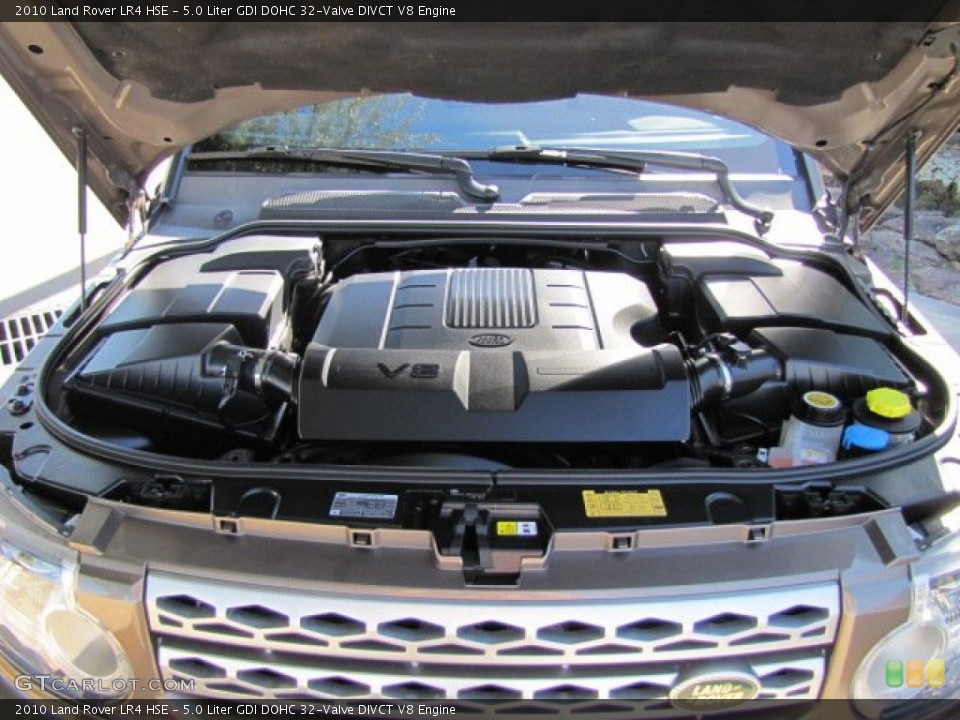 5.0 Liter GDI DOHC 32-Valve DIVCT V8 2010 Land Rover LR4 Engine