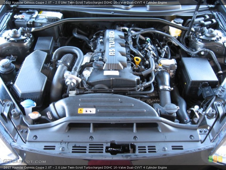 2.0 Liter Twin-Scroll Turbocharged DOHC 16-Valve Dual-CVVT 4 Cylinder Engine for the 2013 Hyundai Genesis Coupe #73376534