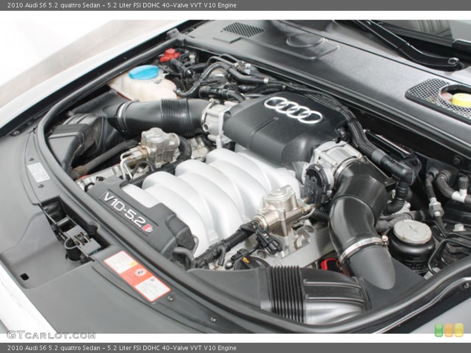 5.2 Liter FSI DOHC 40-Valve VVT V10 2010 Audi S6 Engine