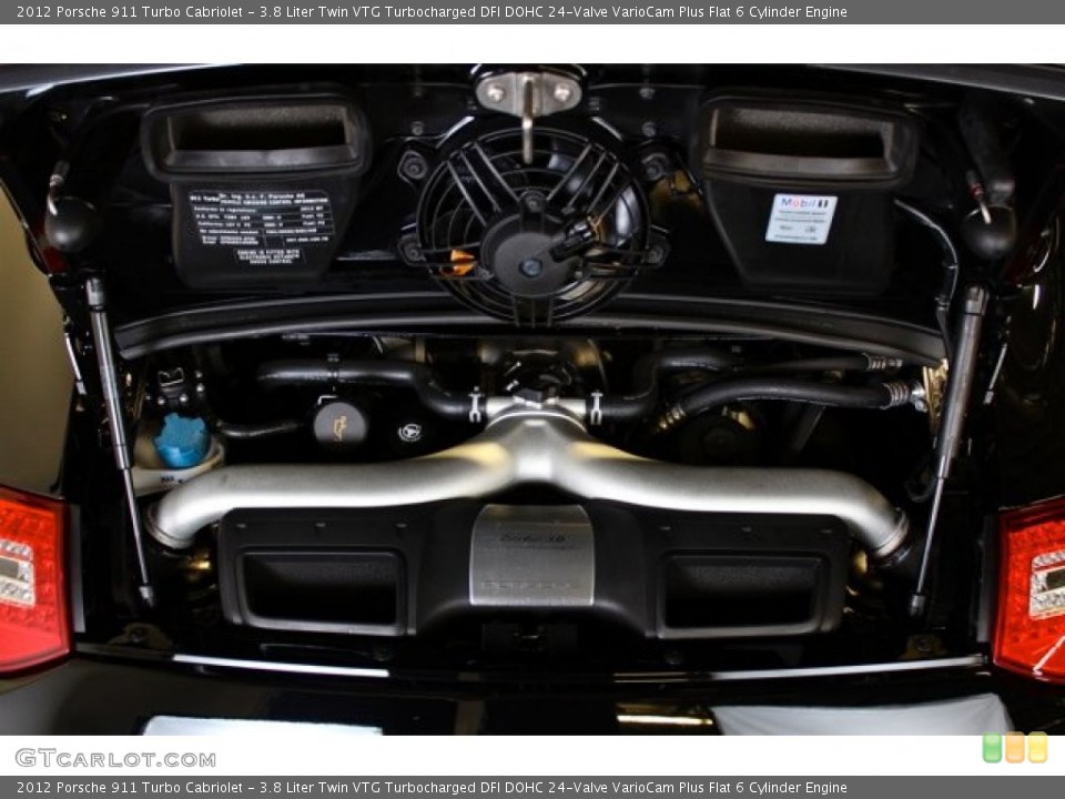3.8 Liter Twin VTG Turbocharged DFI DOHC 24-Valve VarioCam Plus Flat 6 Cylinder 2012 Porsche 911 Engine