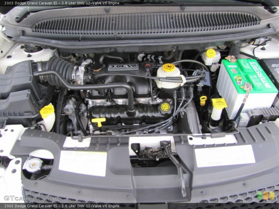 3.8 Liter OHV 12-Valve V6 2003 Dodge Grand Caravan Engine