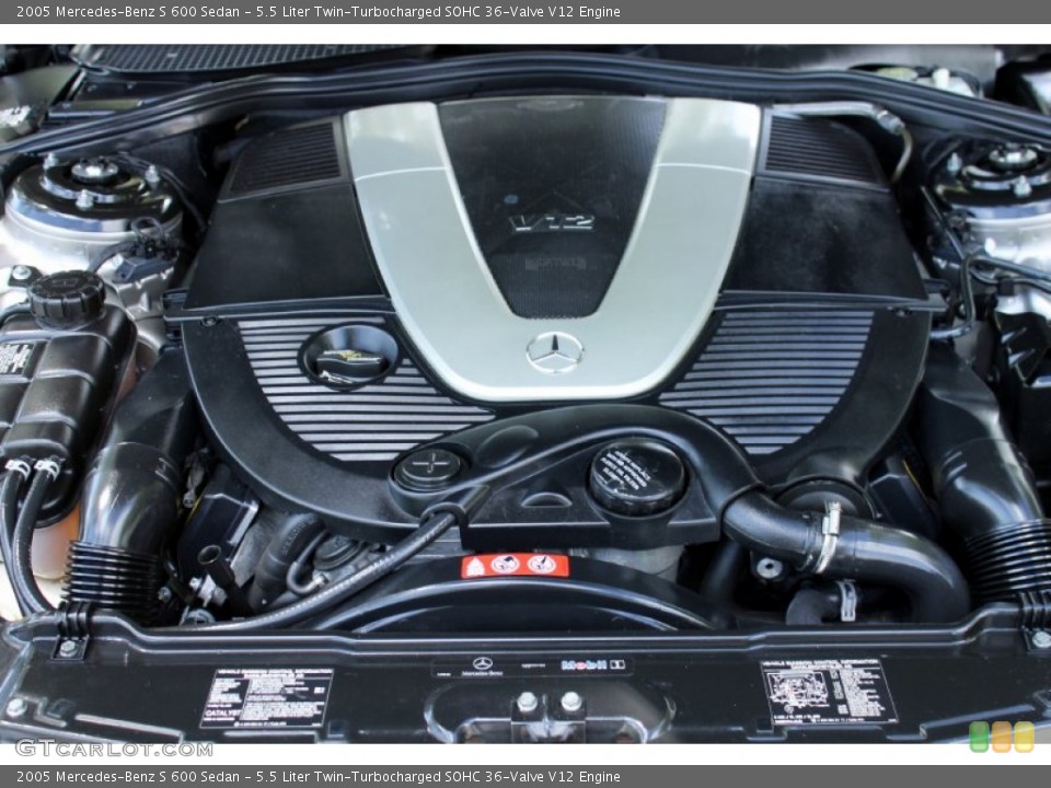 5.5 Liter Twin-Turbocharged SOHC 36-Valve V12 Engine for the 2005 Mercedes-Benz S #73402705