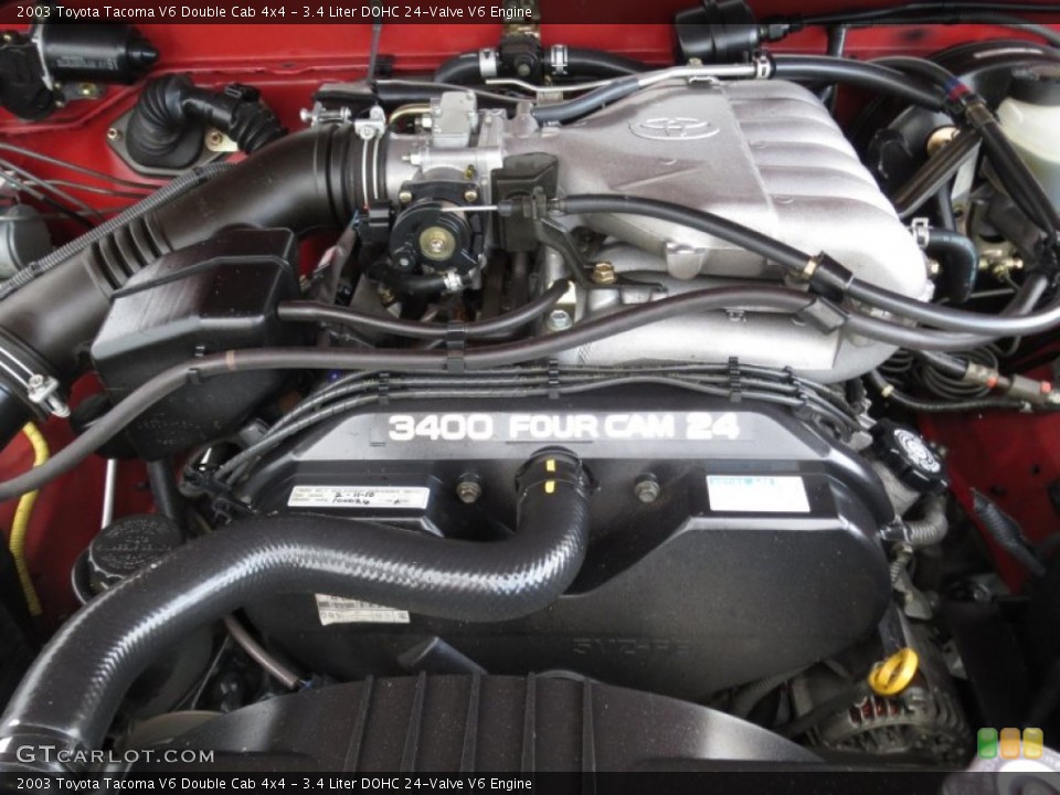 3.4 Liter DOHC 24-Valve V6 2003 Toyota Tacoma Engine