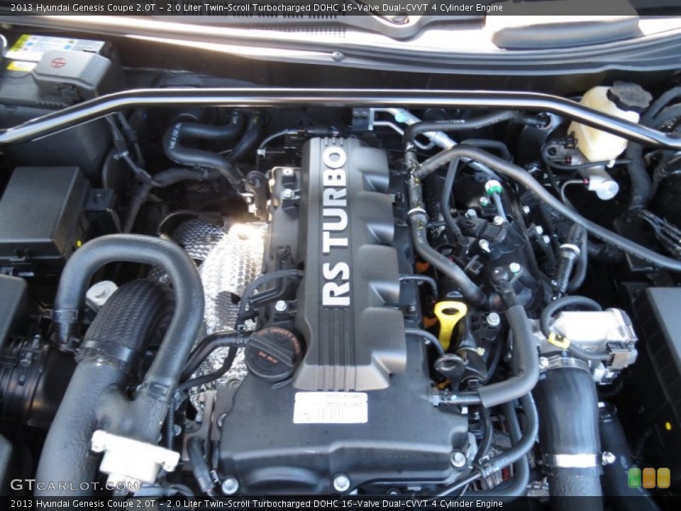 2.0 Liter Twin-Scroll Turbocharged DOHC 16-Valve Dual-CVVT 4 Cylinder Engine for the 2013 Hyundai Genesis Coupe #73550483