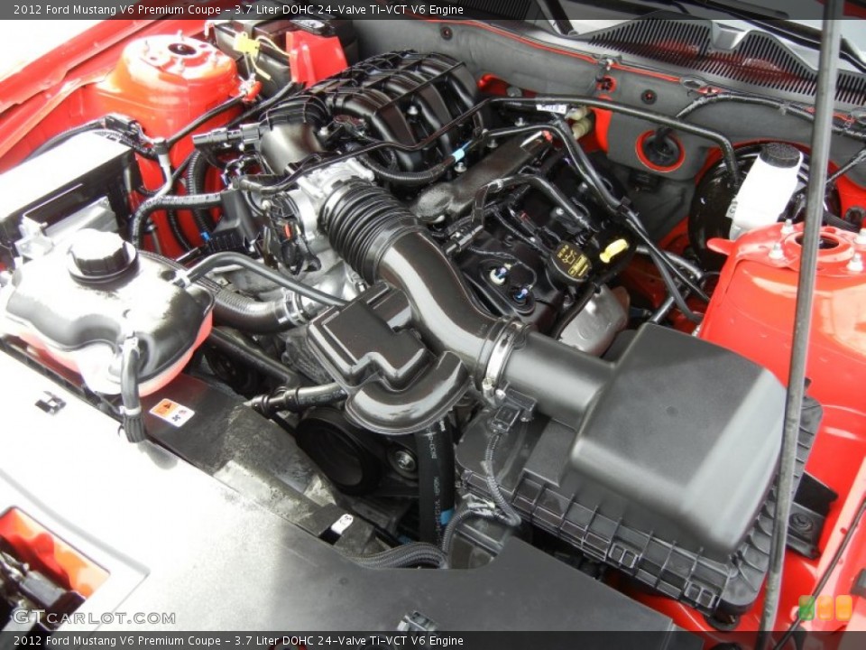 3.7 Liter DOHC 24-Valve Ti-VCT V6 Engine for the 2012 Ford Mustang #73552685