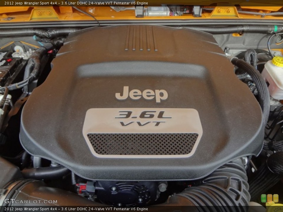 3.6 Liter DOHC 24-Valve VVT Pentastar V6 Engine for the 2012 Jeep Wrangler #73554197