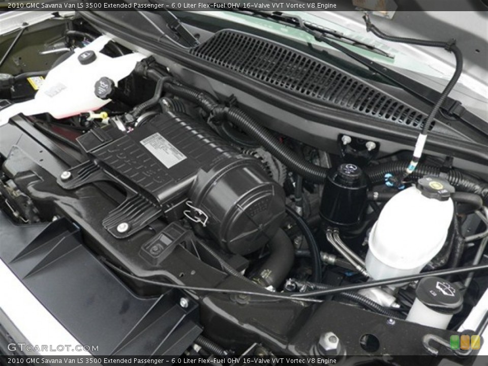 6.0 Liter Flex-Fuel OHV 16-Valve VVT Vortec V8 Engine for the 2010 GMC Savana Van #73563648