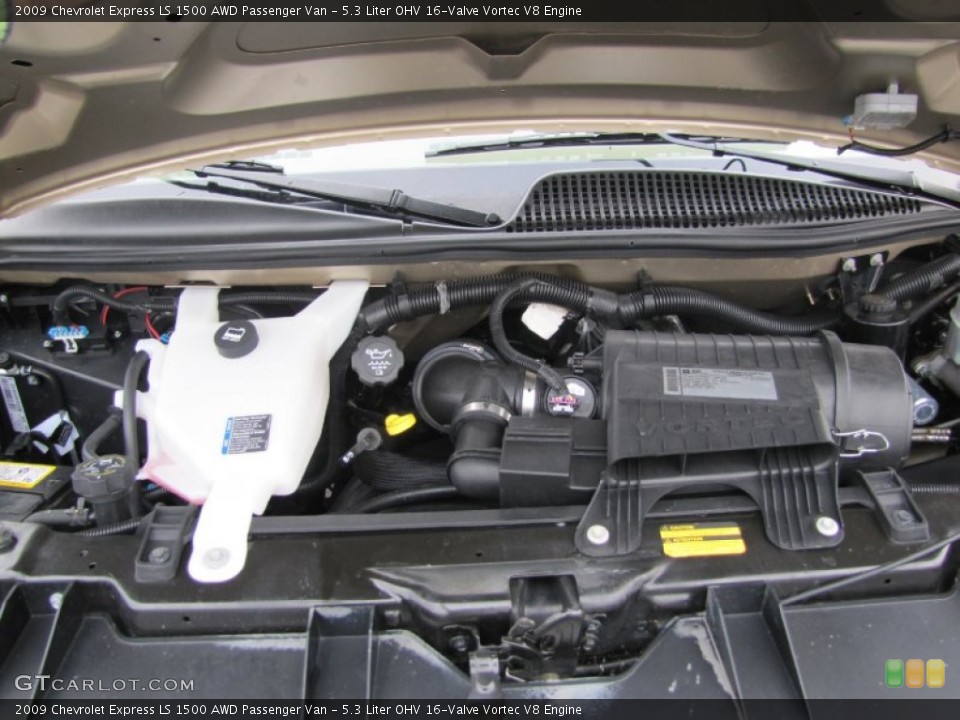 5.3 Liter OHV 16-Valve Vortec V8 2009 Chevrolet Express Engine