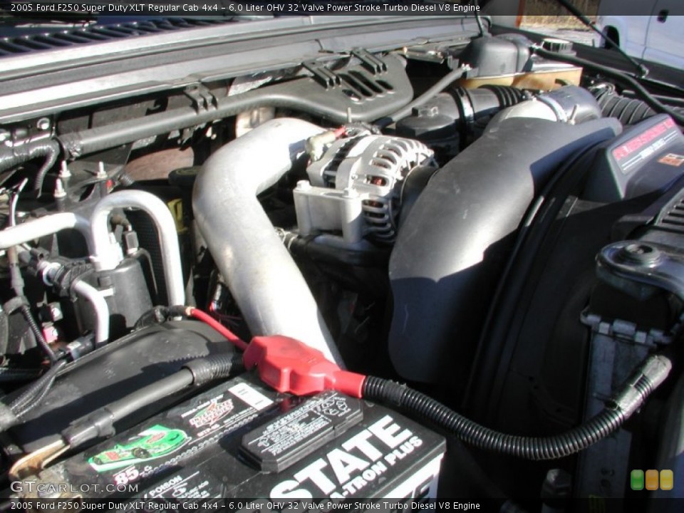 6.0 Liter OHV 32 Valve Power Stroke Turbo Diesel V8 Engine for the 2005 Ford F250 Super Duty #73651879