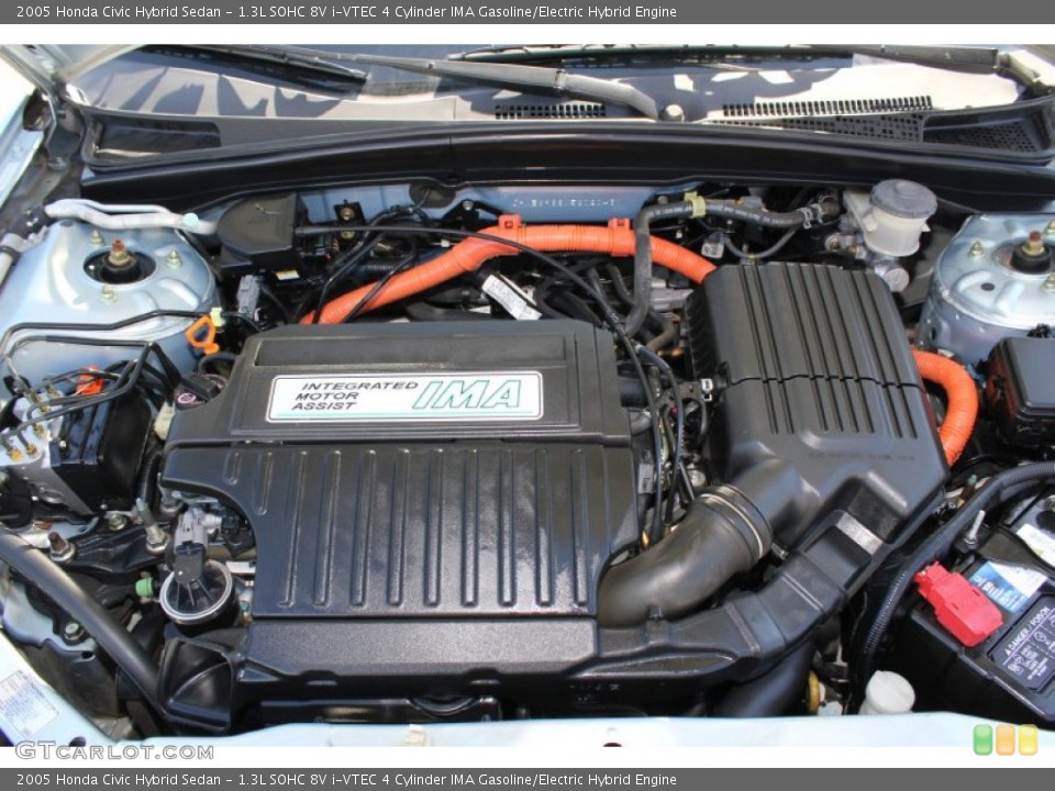 1.3L SOHC 8V i-VTEC 4 Cylinder IMA Gasoline/Electric Hybrid 2005 Honda Civic Engine