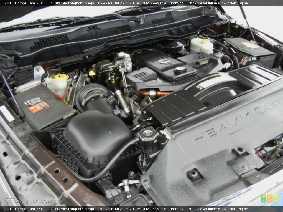 6.7 Liter OHV 24-Valve Cummins Turbo-Diesel Inline 6 Cylinder Engine for the 2011 Dodge Ram 3500 HD #73659915