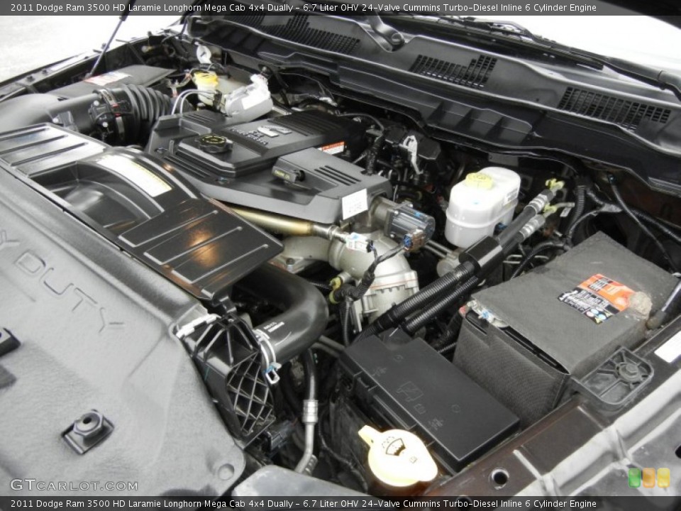 6.7 Liter OHV 24-Valve Cummins Turbo-Diesel Inline 6 Cylinder Engine for the 2011 Dodge Ram 3500 HD #73659936