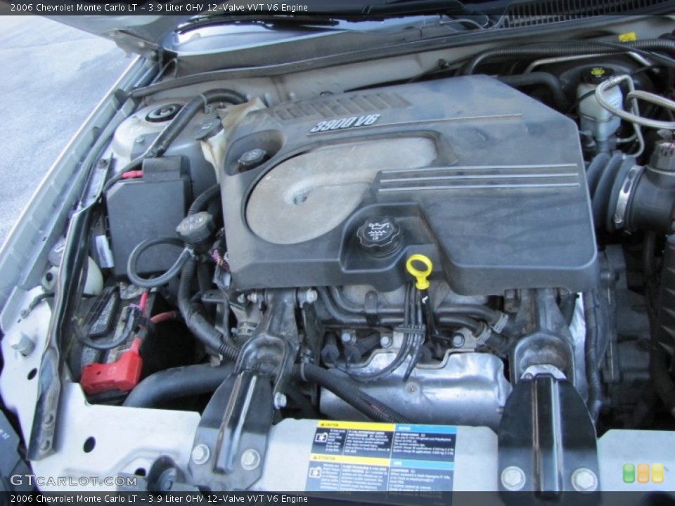 3.9 Liter OHV 12-Valve VVT V6 2006 Chevrolet Monte Carlo Engine