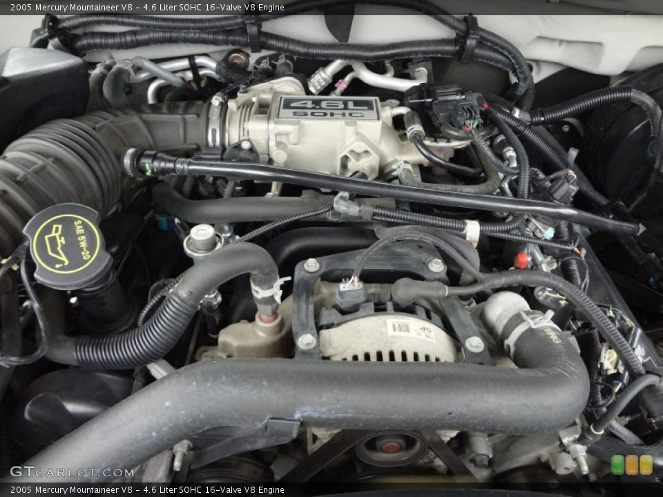 4.6 Liter SOHC 16-Valve V8 2005 Mercury Mountaineer Engine
