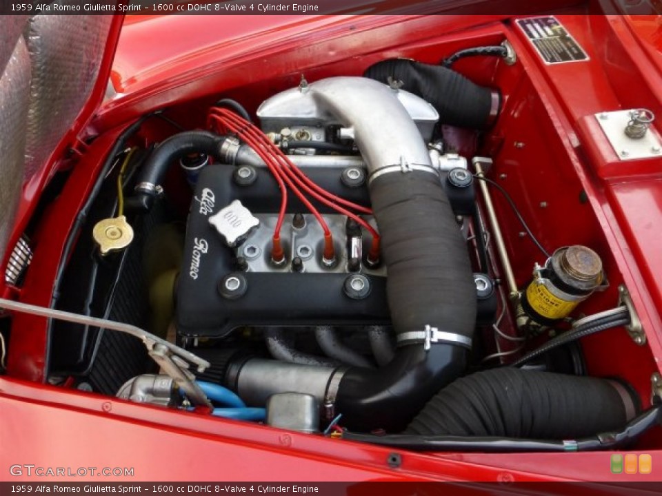 1600 cc DOHC 8-Valve 4 Cylinder 1959 Alfa Romeo Giulietta Engine