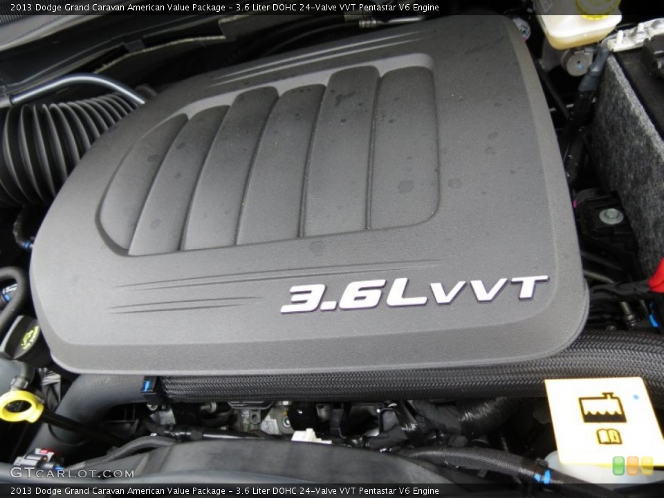 3.6 Liter DOHC 24-Valve VVT Pentastar V6 2013 Dodge Grand Caravan Engine