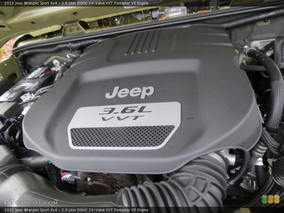 3.6 Liter DOHC 24-Valve VVT Pentastar V6 Engine for the 2013 Jeep Wrangler #73734959