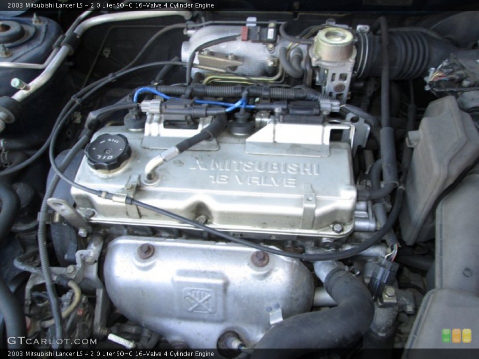 2.0 Liter SOHC 16-Valve 4 Cylinder Engine for the 2003 Mitsubishi Lancer #73809629