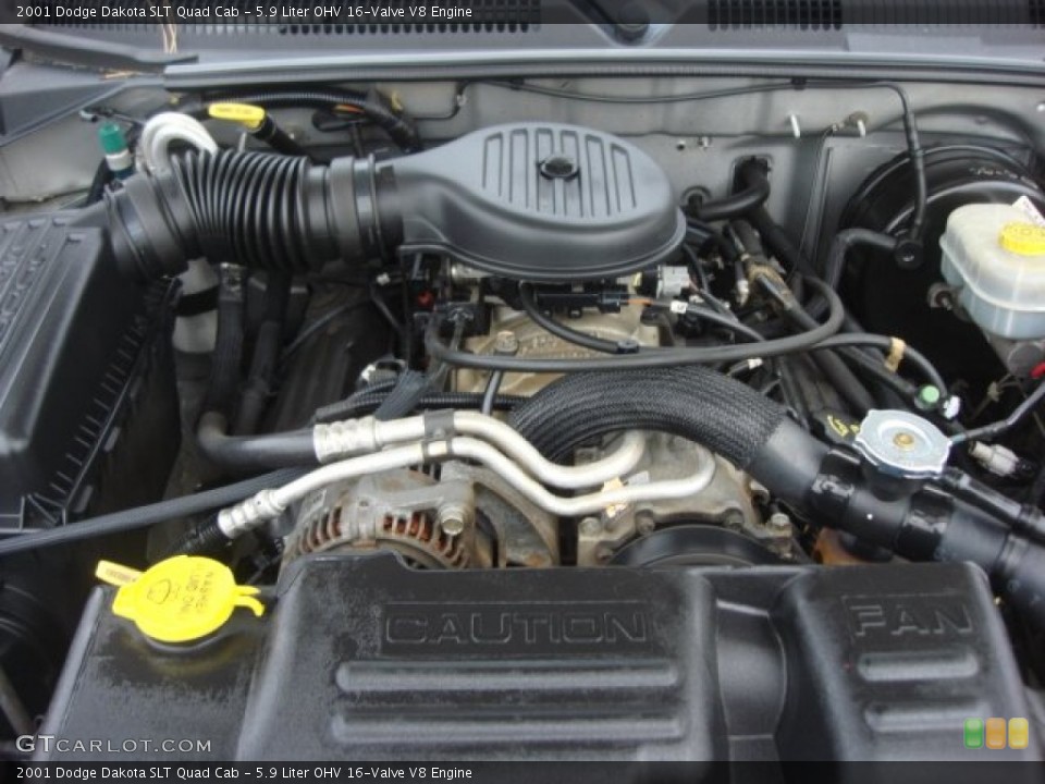 5.9 Liter OHV 16-Valve V8 Engine for the 2001 Dodge Dakota #73840436