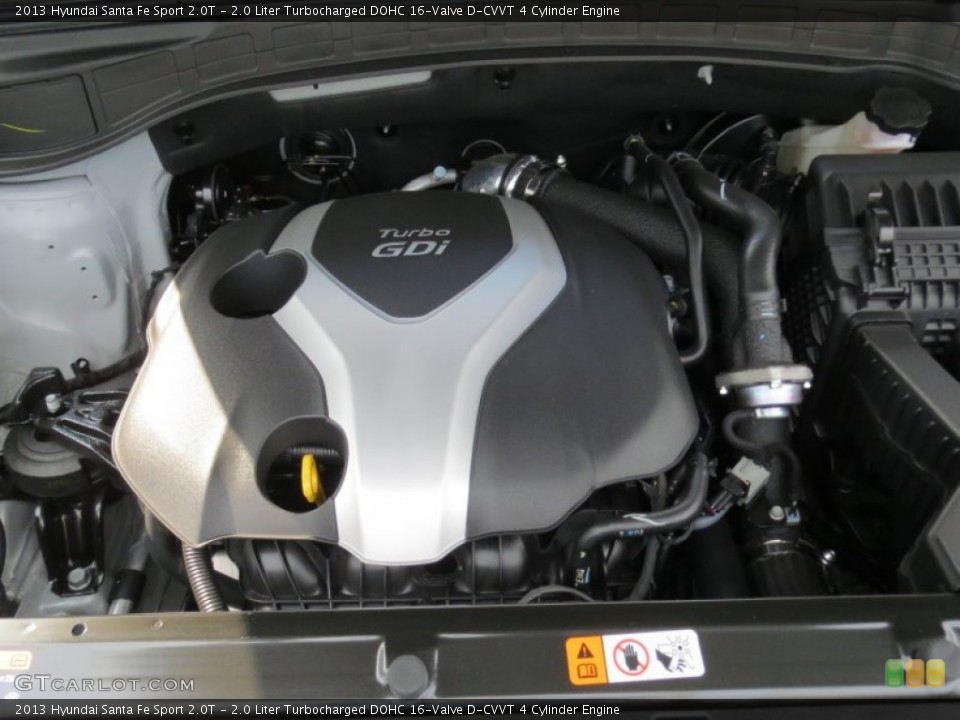 2.0 Liter Turbocharged DOHC 16-Valve D-CVVT 4 Cylinder Engine for the 2013 Hyundai Santa Fe #73892605