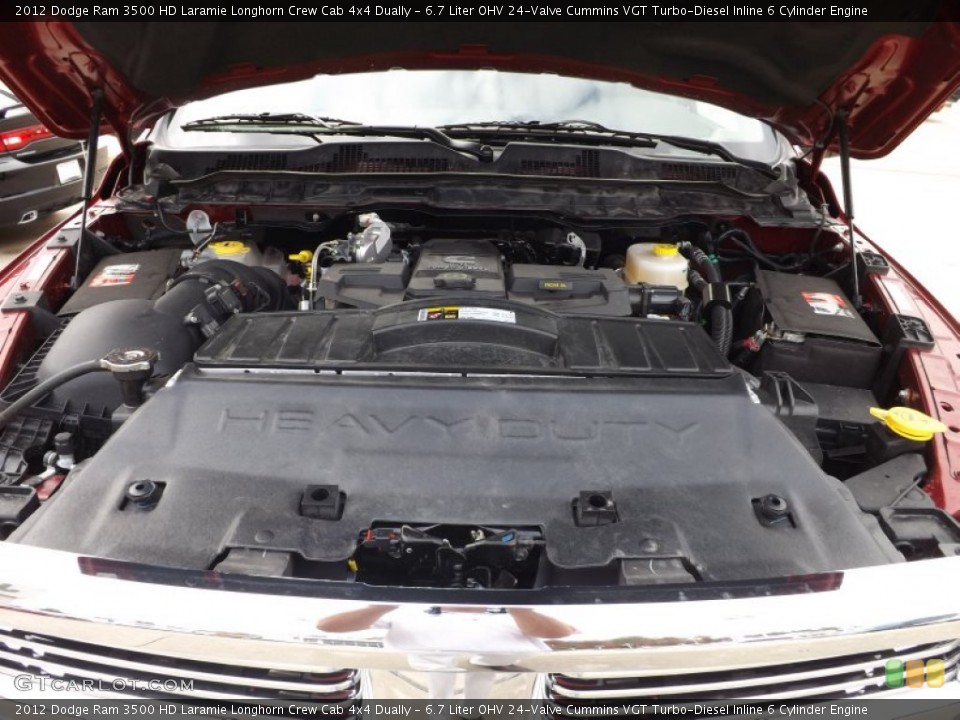 6.7 Liter OHV 24-Valve Cummins VGT Turbo-Diesel Inline 6 Cylinder Engine for the 2012 Dodge Ram 3500 HD #73950265