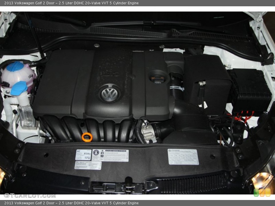 2.5 Liter DOHC 20-Valve VVT 5 Cylinder 2013 Volkswagen Golf Engine