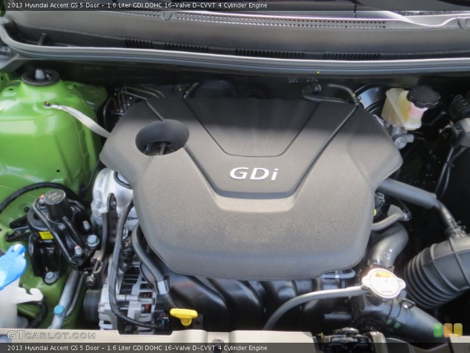1.6 Liter GDI DOHC 16-Valve D-CVVT 4 Cylinder Engine for the 2013 Hyundai Accent #73992644