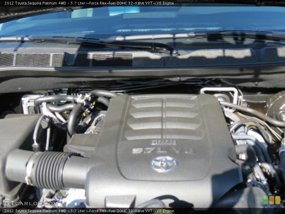 5.7 Liter i-Force Flex-Fuel DOHC 32-Valve VVT-i V8 Engine for the 2012 Toyota Sequoia #74002197