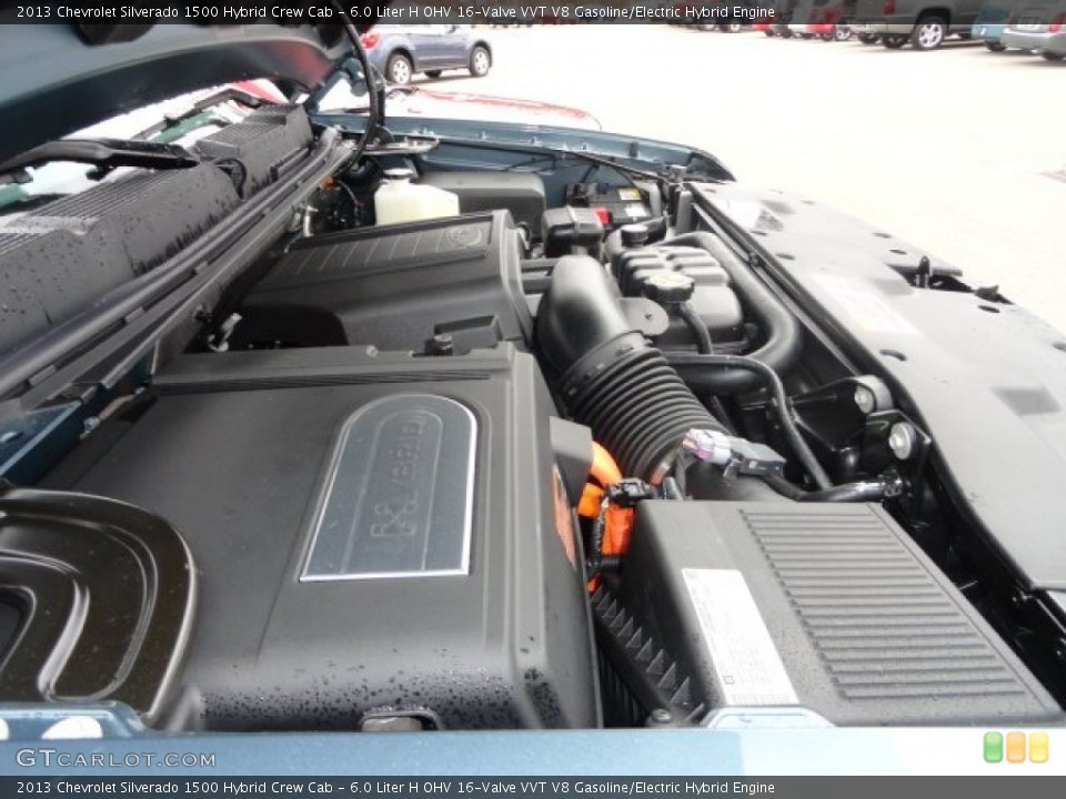 6.0 Liter H OHV 16-Valve VVT V8 Gasoline/Electric Hybrid 2013 Chevrolet Silverado 1500 Engine
