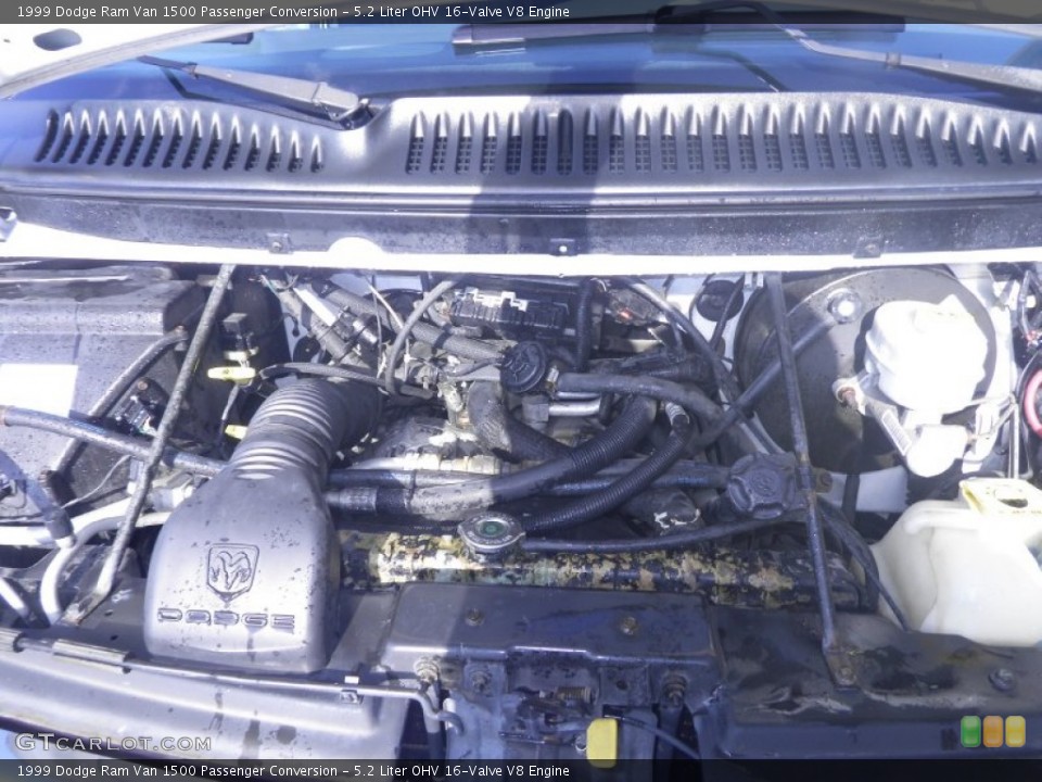 5.2 Liter OHV 16-Valve V8 Engine for the 1999 Dodge Ram Van #74042585
