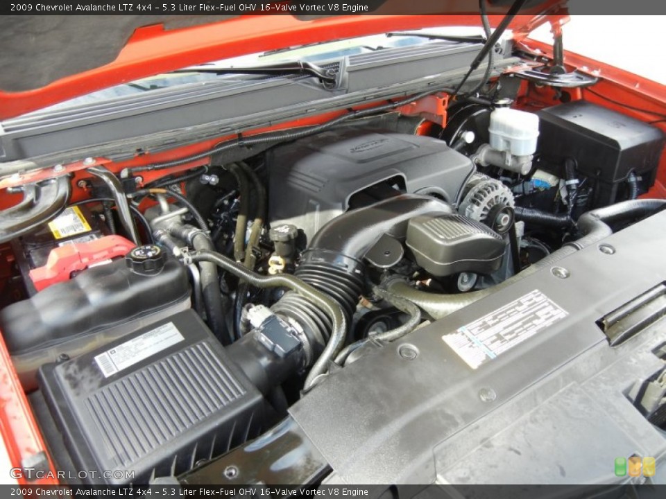 5.3 Liter Flex-Fuel OHV 16-Valve Vortec V8 Engine for the 2009 Chevrolet Avalanche #74071751