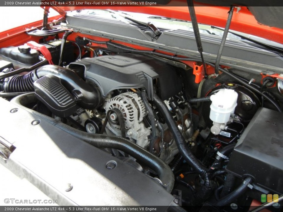 5.3 Liter Flex-Fuel OHV 16-Valve Vortec V8 Engine for the 2009 Chevrolet Avalanche #74071773