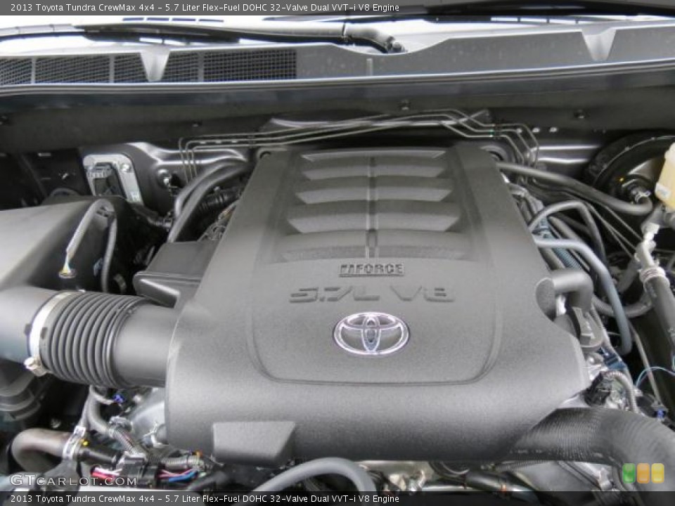 5.7 Liter Flex-Fuel DOHC 32-Valve Dual VVT-i V8 2013 Toyota Tundra Engine