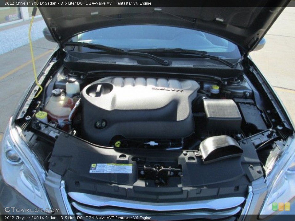 3.6 Liter DOHC 24-Valve VVT Pentastar V6 2012 Chrysler 200 Engine