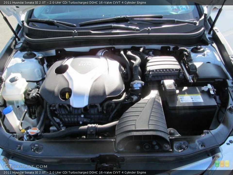 2.0 Liter GDI Turbocharged DOHC 16-Valve CVVT 4 Cylinder Engine for the 2011 Hyundai Sonata #74120776