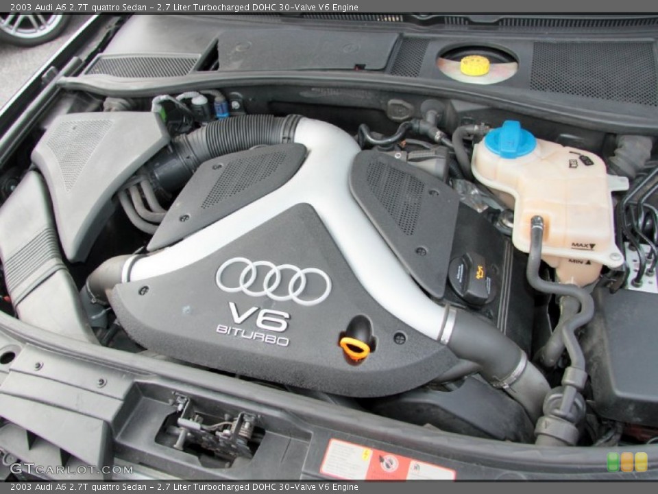 2.7 Liter Turbocharged DOHC 30-Valve V6 2003 Audi A6 Engine