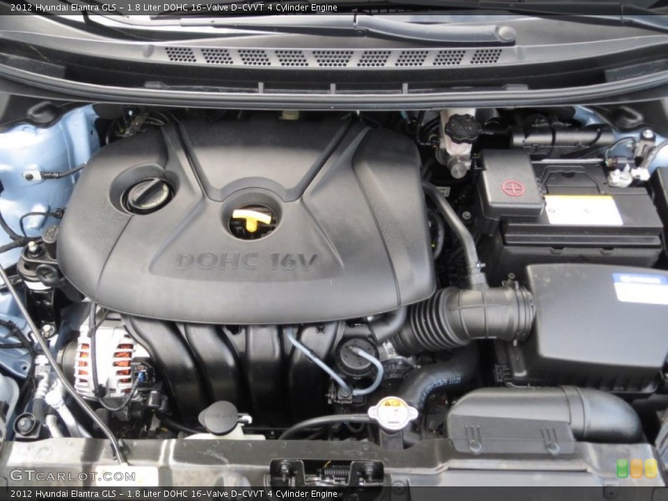 1.8 Liter DOHC 16-Valve D-CVVT 4 Cylinder Engine for the 2012 Hyundai Elantra #74275216
