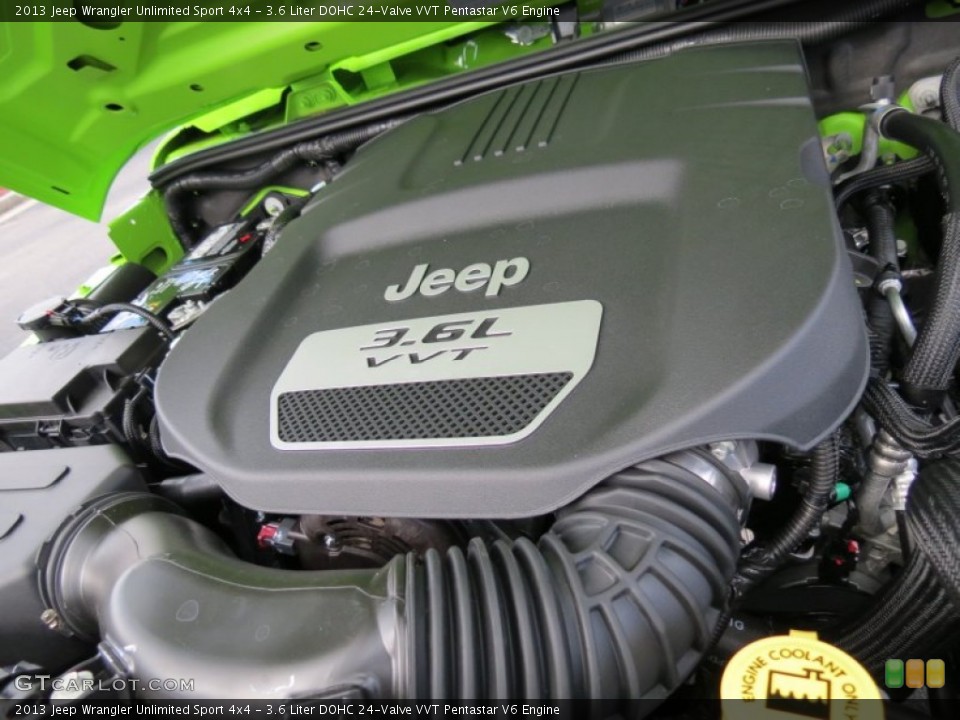 3.6 Liter DOHC 24-Valve VVT Pentastar V6 Engine for the 2013 Jeep Wrangler Unlimited #74276399