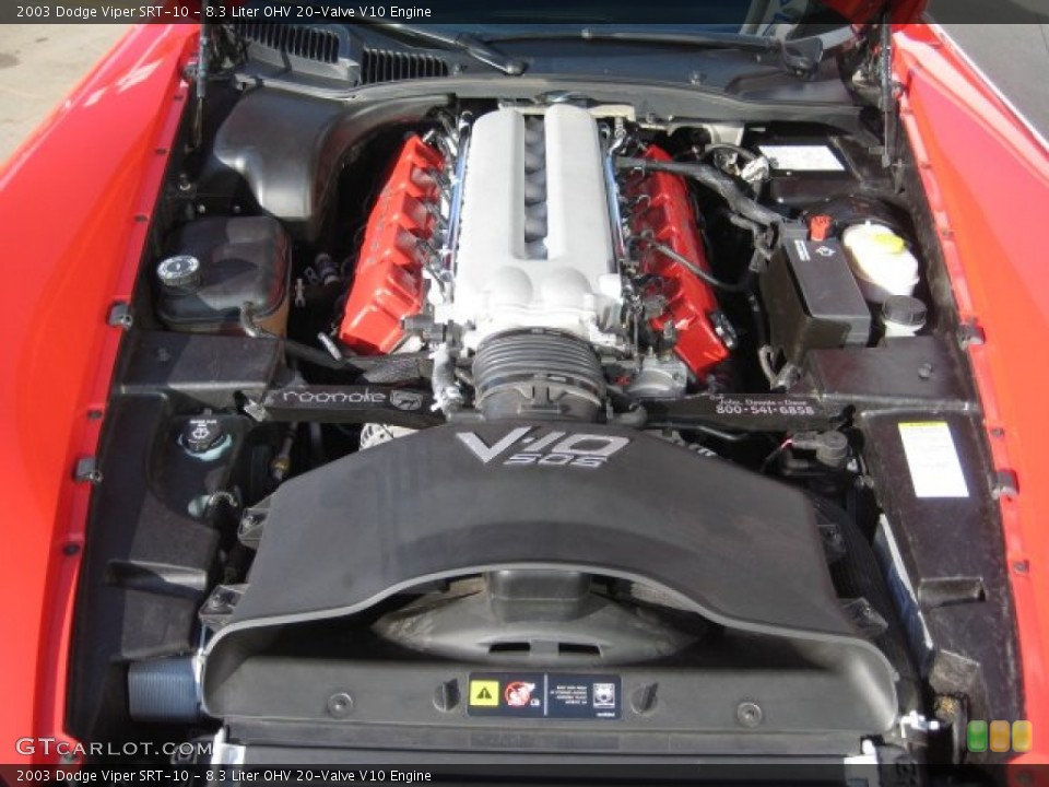 8.3 Liter OHV 20-Valve V10 2003 Dodge Viper Engine