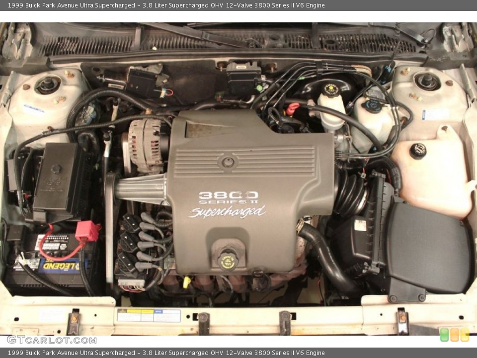3.8 Liter Supercharged OHV 12-Valve 3800 Series II V6 1999 Buick Park Avenue Engine