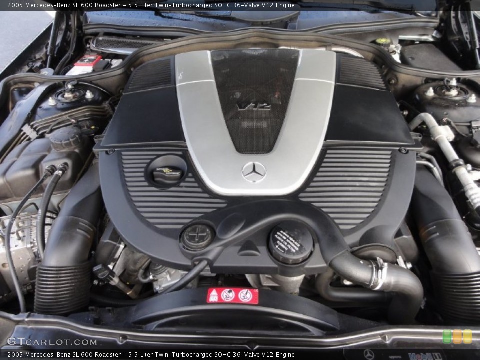 5.5 Liter Twin-Turbocharged SOHC 36-Valve V12 Engine for the 2005 Mercedes-Benz SL #74436835