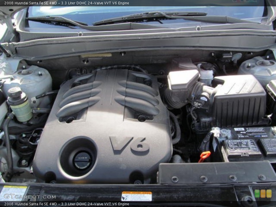 3.3 Liter DOHC 24-Valve VVT V6 Engine for the 2008 Hyundai Santa Fe #74448597