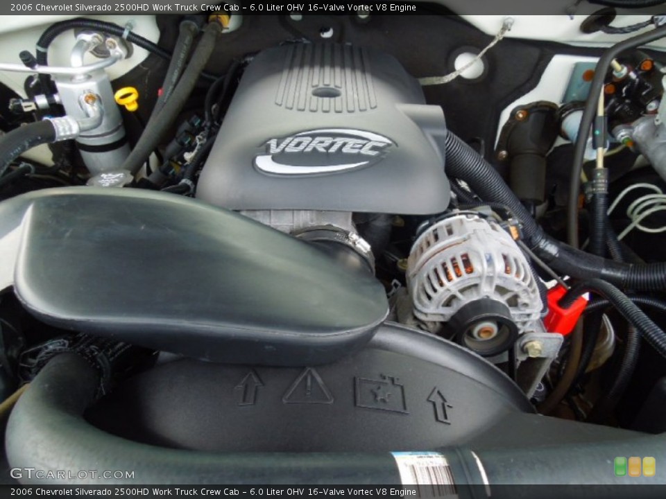 6.0 Liter OHV 16-Valve Vortec V8 Engine for the 2006 Chevrolet Silverado 2500HD #74451623