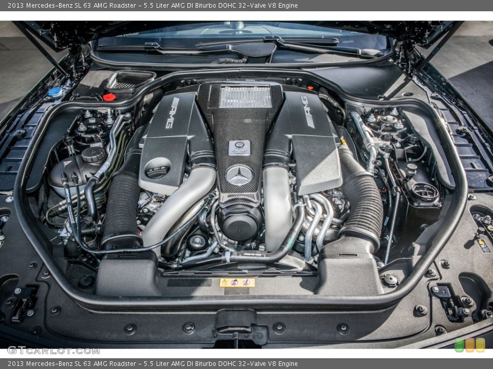 5.5 Liter AMG DI Biturbo DOHC 32-Valve V8 Engine for the 2013 Mercedes-Benz SL #74460939
