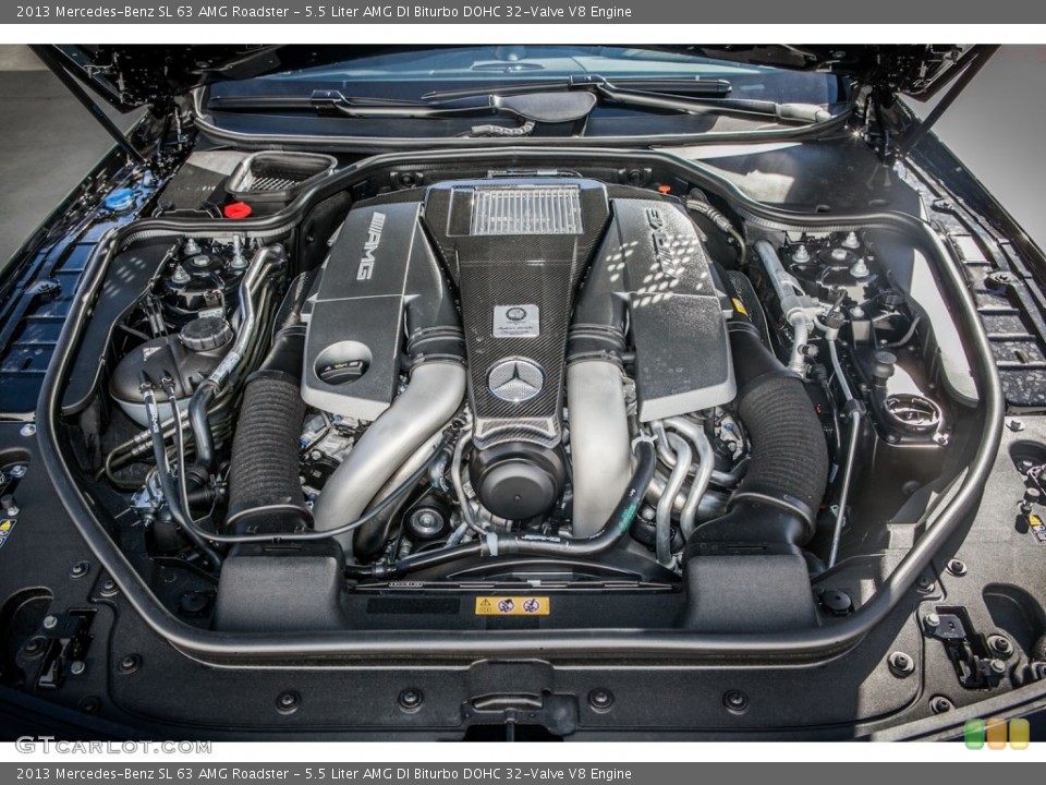 5.5 Liter AMG DI Biturbo DOHC 32-Valve V8 Engine for the 2013 Mercedes-Benz SL #74462007