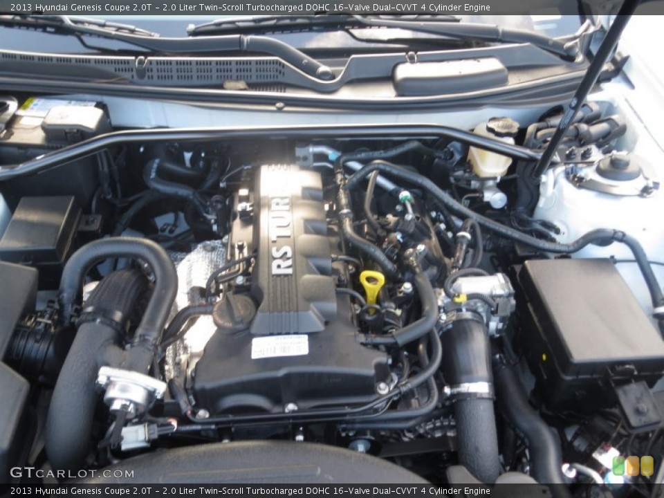 2.0 Liter Twin-Scroll Turbocharged DOHC 16-Valve Dual-CVVT 4 Cylinder Engine for the 2013 Hyundai Genesis Coupe #74479407