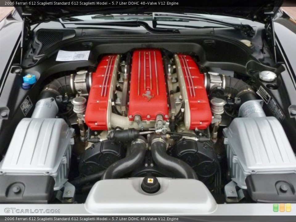 5.7 Liter DOHC 48-Valve V12 2006 Ferrari 612 Scaglietti Engine